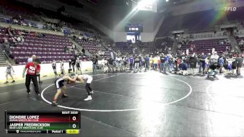 84 lbs Champ. Round 1 - Jasper Fredrickson, Bear Cave Wrestling Club vs Diondre Lopez, Duran Wrestling Club