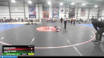 52 lbs Rd# 7- 10:45am Saturday Final Pool - Sawyer Oakes, PA Blue vs Daxon Bench, PA White