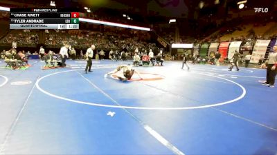 190 Class 4 lbs Quarterfinal - Chase Kivett, Neosho vs Tyler Andrade, Lee`s Summit North