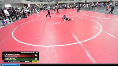 80 lbs Cons. Round 2 - Carson Schrab, Belmont-Platteville vs Jaxson Ohly, Wrestling Factory