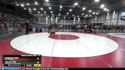 75 lbs Champ. Round 1 - Landon Caro, Mat Demon WC vs Collin Cox, Warden Elite Wrestling