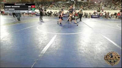 45 lbs Consi Of 8 #1 - Aubrey McWater, Team Nomad vs Lily Brown, Pittsburg Wrestling Club