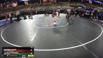 150 lbs Cons. Round 4 - Gannon White, South Effingham vs Camdyn ...