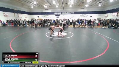 106 lbs Semifinal - Steve Romero, Toppenish vs Jacob Priest, Kennewick