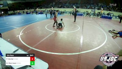 100 lbs 5th Place - Preston Butler, Hilldale Youth Wrestling Club vs Brantly Morrison, TNTWC