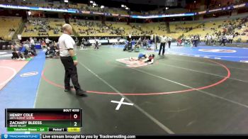 113 Class 4 lbs Champ. Round 1 - Zachary Bleess, Grain Valley vs Henry Cole, Lee`s Summit North