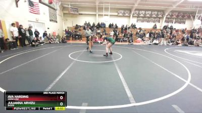 145 lbs 3rd Place Match - Julianna Arvizu, Basha vs Ava Harding, Show Low