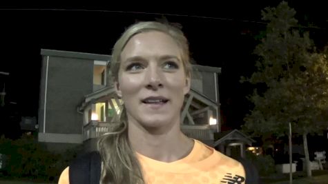 Emma Coburn after winning Olympic Trials steeplechase