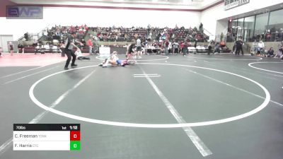 70 lbs Final - Connor Freeman, Tonkawa Takedown Club vs Fysher Harris, Chandler Takedown Club