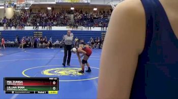 100 lbs Champ. Round 2 - Lillian Iman, Springfield (Holland) vs Mia Zuniga, Toppenish (Girls)