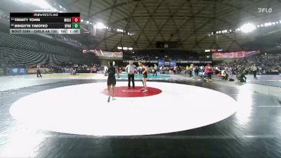 Girls 4A 100 lbs Cons. Round 2 - Trinity Town, Moses Lake (Girls) vs Brigitte Timoteo, Spanaway Lake (Girls)