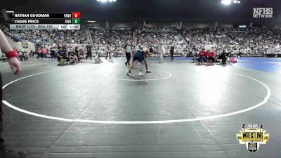 B3A-150 lbs Quarterfinal - Chase Price, Kingfisher vs Nathan Goodman, Pawnee