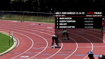 Girl's 400m Hurdles, Final 1 - Age 15 - 16