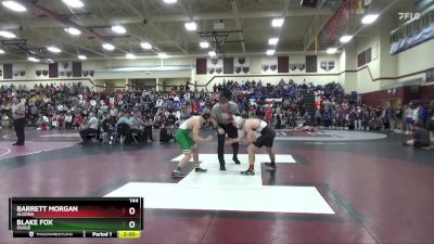 144 lbs Semifinal - Blake Fox, Osage vs Barrett Morgan, Algona