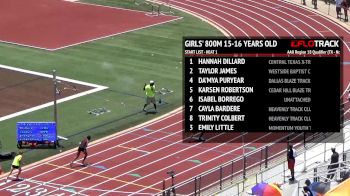 Girl's 800m, Heat 1 - Age 15 - 16