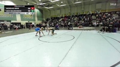 134 lbs Quarterfinal - Nickolas Ortiz, Brawley vs Jack Malinconico, Poway
