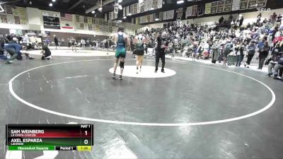 144 lbs Quarterfinal - Axel Esparza, Lakeside vs Sam Weinberg, La Costa Canyon