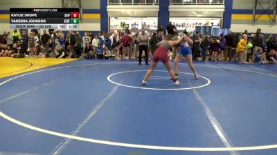 130 lbs Round Of 32 - Kaylie Shope, Shippensburg vs Vanessa Johnson, Bedford