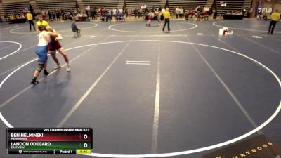 215 Championship Bracket Cons. Round 6 - Ben Helminski, Menomonie vs Landon Odegard, Eastview