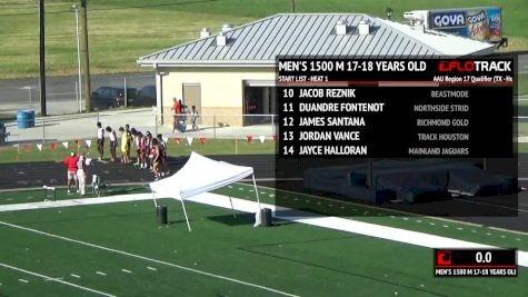 Boy's 1500m, Final 1 - Age 17 - 18
