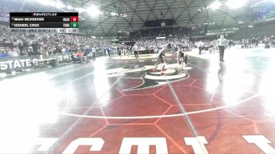 Girls 1B/2B/1A 115 Champ. Round 2 - Miah Mckeever, Okanogan (Girls) vs Izzabel Cruz, Tonasket (Girls)