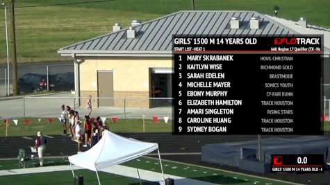 Girl's 1500m, Final 1 - Age 14