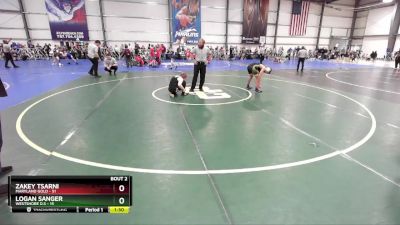 110 lbs Rd# 1 9:00am Friday - Logan Sanger, Westshore D.S vs Zakey Tsarni, Maryland GOLD