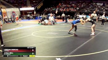 120 Class 1 lbs Champ. Round 1 - Jordan Diercks, Lathrop vs Syria Bell, St. Charles