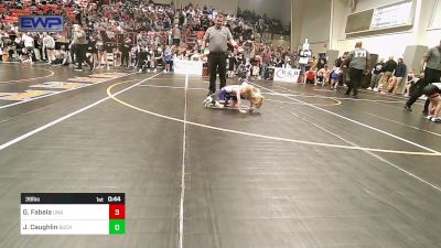 39 lbs Quarterfinal - Grandville Fabela, Unattached vs Jensen Caughlin, Buck Pride Wrestling