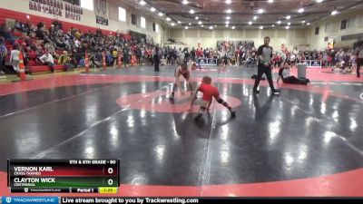 80 lbs Quarterfinal - Vernon Karl, Crass Trained vs Clayton Wick, Centennial