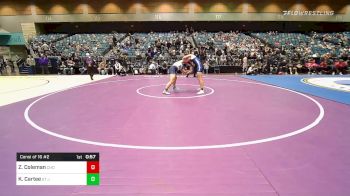 195 lbs Consi Of 16 #2 - Zeke Coleman, Choctaw vs Kayden Cartee, St John Bosco - B