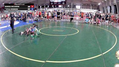 130 lbs Cons. Round 5 - Marisa McCartin, APEX Girls Wrestling vs Kyla Johnson, Southport Wrestling Club