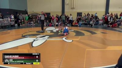 80 lbs Round 3 - Lisa Vee, Victory School Of Wrestling vs Oaklee Burke, Cresco Youth Wrestling Club