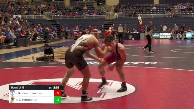 174 lbs Round Of 16 - Nick Incontrera, Pennsylvania vs Connor Herceg, Lehigh