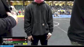 220 lbs Round 5 (6 Team) - Nolan Miller, 4A North Marion vs Hagen Greer, 4A Henley