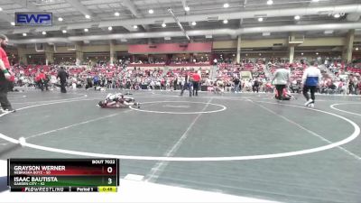 61 lbs Cons. Round 1 - Grayson Werner, Nebraska Boyz vs Isaac Bautista, Garden City