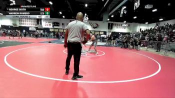 285 lbs Cons. Round 2 - Andrew Romero, El Toro vs George Sixto, Trabuco Hills