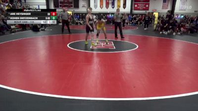 113 lbs 1st Place Match - Abe Heysinger, Dubuque Hempstead vs Kohen Dietzenbach, Burlington Notre Dame