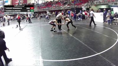 95 lbs Cons. Round 2 - August Wingebach, Mullen Youth Wrestling Club vs Kaiden Allington, Southern Wrestling Club