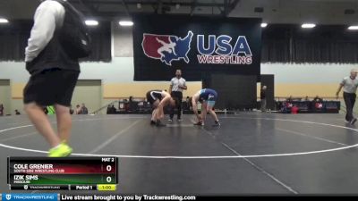 190 lbs Cons. Round 3 - Cole Grenier, South Side Wrestling Club vs Izik Sims, Missouri