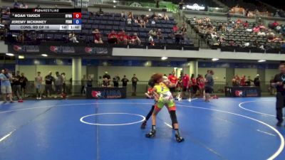 92 lbs Cons. Rd Of 16 - Noah Yakich, Black Fox Wrestling Academy vs Jeremy McKinney, Pennsylvania