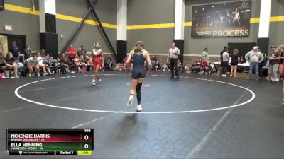 100 lbs Round 2 (4 Team) - Mckenzie Harris, Badger Girls Elite vs Ella Henning, Minnesota Storm