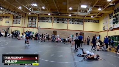 76 lbs Round 9 (10 Team) - Caleb Tsikerdanos, Warhawks Wrestling vs Caleb Swain, The Compound