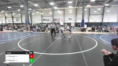 72 lbs Final - Zoe Rose Thomas, Peterson Grapplers vs Anaya Patacsil, Mat Demon WC