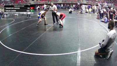 120 lbs Cons. Round 3 - Brantlee Griess, 2TG vs Miles James, Ponca Spears Wrestling Club