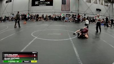 84 lbs Round 3 (4 Team) - Vito Naljayan, Mat Assassins Black vs Elijah Santiago, Grit Mat Club