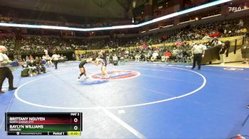 120 Class 2 lbs Cons. Round 1 - Brittany Nguyen, North Kansas City vs Baylyn Williams, Lebanon