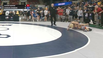 100 lbs Cons. Sub-rd Of 32 - Jaxson Barton, Illinois vs Charles Atkinson, Connecticut