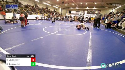 52-55 lbs Consolation - Dean Lovelace, Caney Valley Wrestling vs Sawyer Simpson, Salina Wrestling Club