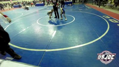 66 lbs Quarterfinal - Kellen Oconnell, Team Guthrie Youth Wrestling vs Kaisen Kelley, Pryor Tigers